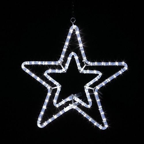 decorazione luminosa led: stella concentrica, con gioco luci