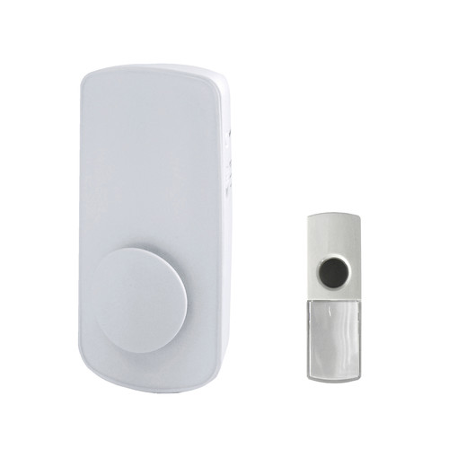 campanello portatile senza fili, può essere usato come cercapersone, codificabile, funziona a batterie stilo, con pulsante trasmettitore