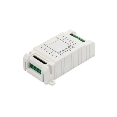 OMN404 is a single-channel WIFI dimmer in mains voltage, for led stripes, for light control that combines wired technology with modern software for controlling functions via Wifi and also with voice assistants