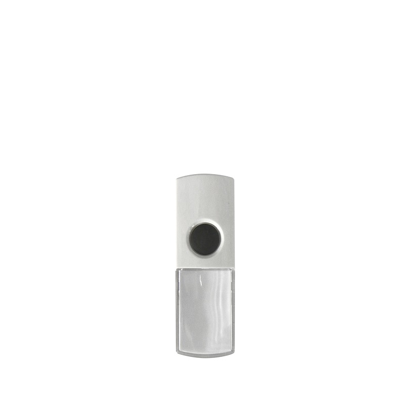 Pulsante per campanello con filo CAL P60-CL Esterno grigio / argento