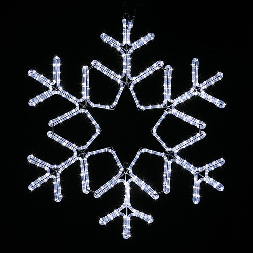 decorazione luminosa led: fiocco di neve