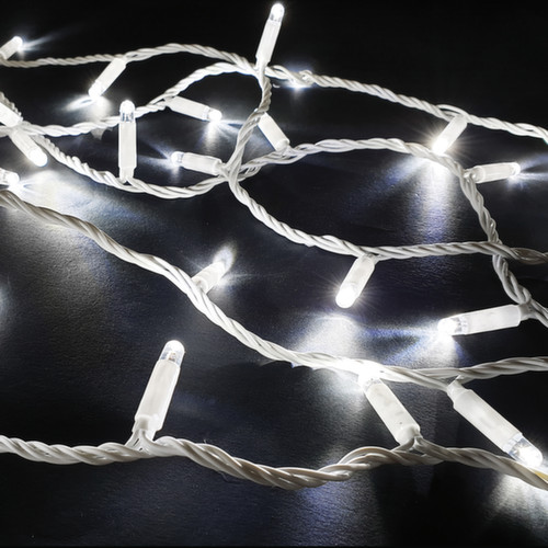Stringa di luce bianca a LED da fiaba 10 metri 38 luci 8 tipi di modelli lampeggianti adatti per la decorazione natalizia interna ed esterna 