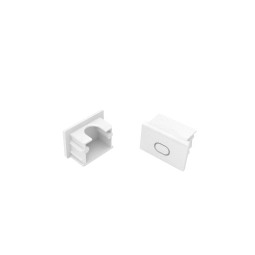 Set 1 knockout cap + 1 plastic blind cap white - 