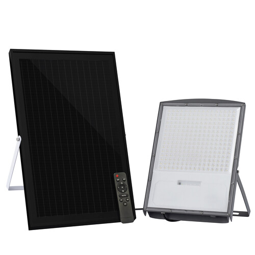 LED FLOODLIGHT WITH SEPARATE SOLAR PANEL - 