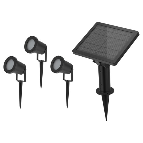 SET 3 LED SPOTLIGHTS WITH SEPARATE SOLAR PANEL - 