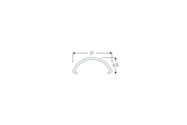Profilo In Alluminio Nero Per Strisce LED Da 12 Mm, 200 Cm, Con Copertura Opale, Weser - 3